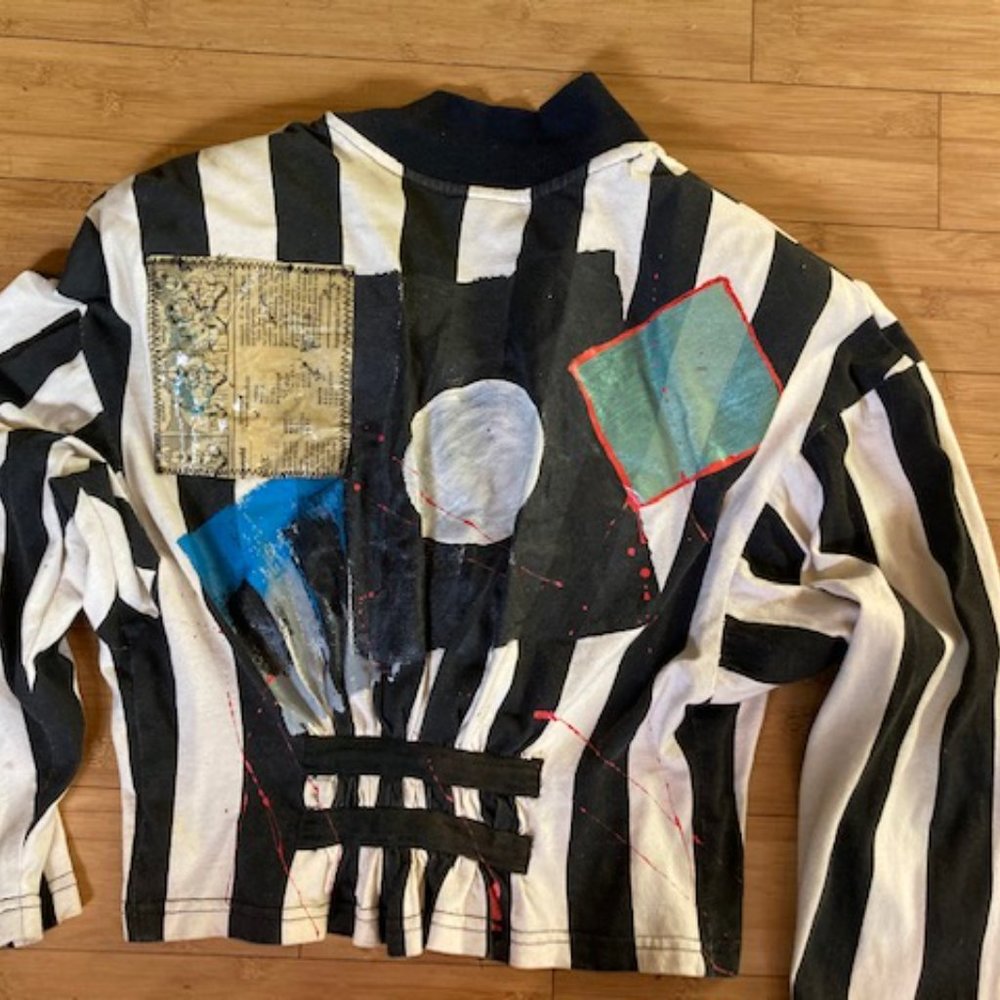 Art Is On Vintage Striped Jacket